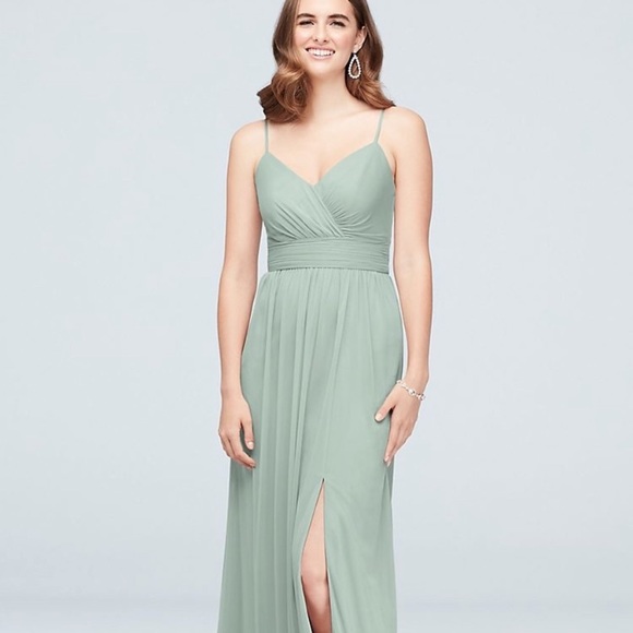 David's Bridal Dresses Davids Bridal Long Dress Dusty Sage Green